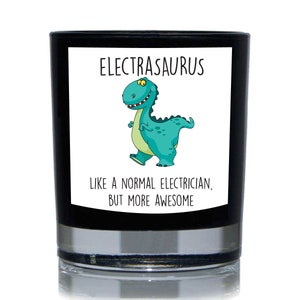 Funny Electrician Candle Electrsaurus like a normal Electrician but more awesome Candle for Electrician sparky