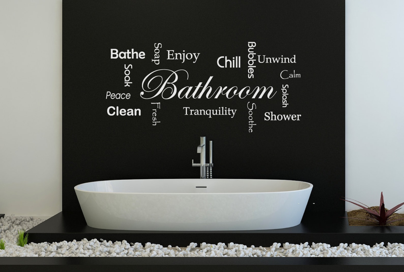 Bathroom Words Wall Decal Relax Chill Bubbles Bathe Shower Etsy