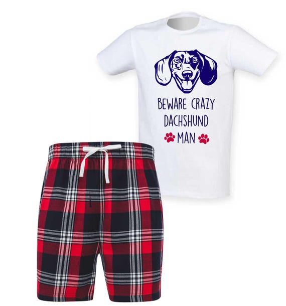Sausage Dog Shorts And T Shirt Pjs Boys Dachshund Pyjama Picia