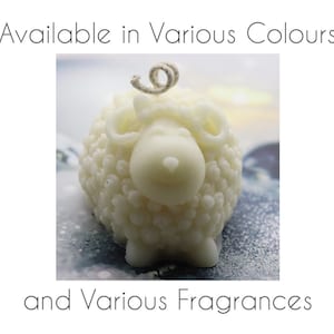 Curly Sheep Candle Aesthetic Artisan Gift Handmade Various Colours and Scent