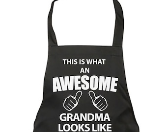 Grandma Apron Awesome Grandma Apron Mothers Day Birthday Christmas Gift Idea