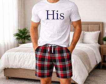 Mens His Pyjamas Shorts PJ's