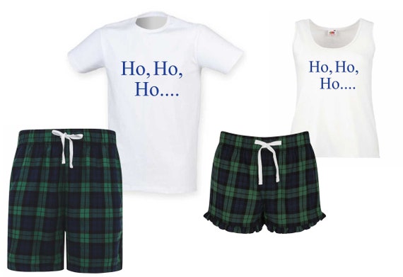 Couples Christmas Pyjamas Ho Ho Ho 