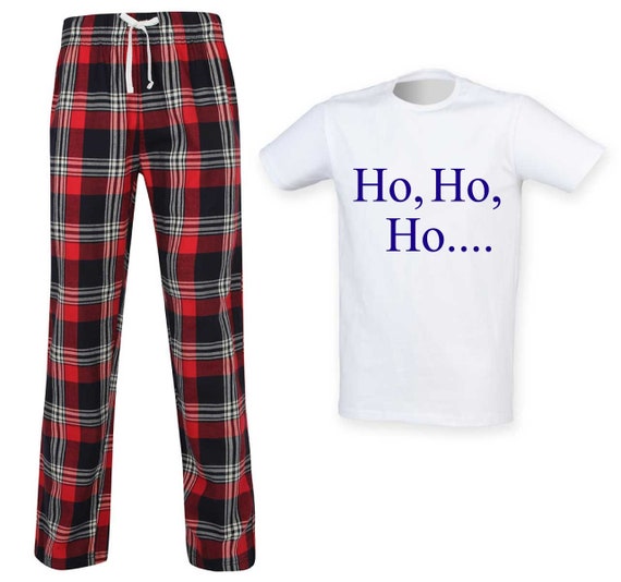 Waakzaamheid Vrijlating dutje Kerst Pyjama Ho Ho Ho Heren PJ's Broek Pyjama Vaderdag - Etsy België