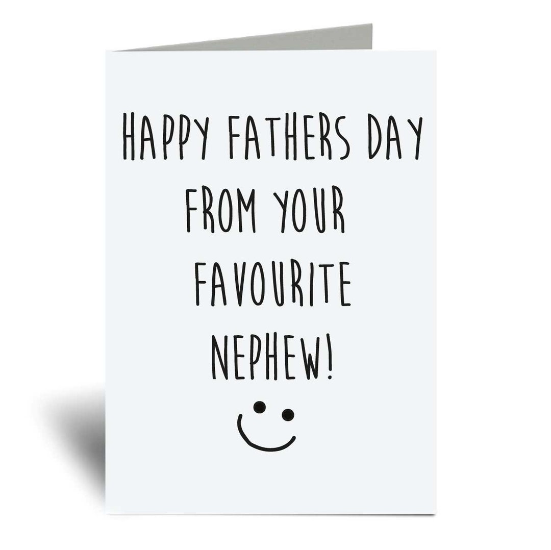 Father Day Card Happy Fathers Day From Your Favourite Nephew - Etsy