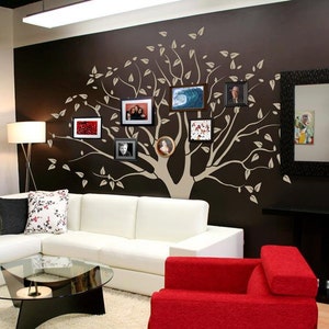 Family Tree Wall Decal Sticker, Decorative Tree with leaves