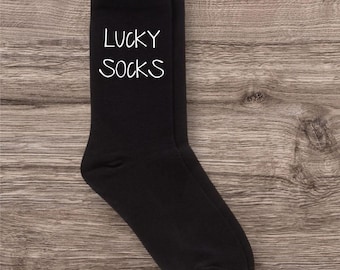 Herr Lucky Black Strumpor - Perfekt present till honom, bekväm och snygg lyckobringare