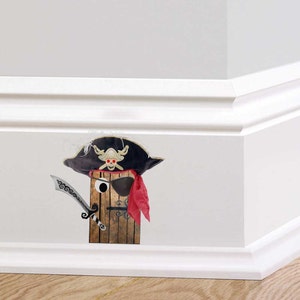 Pirate Door Wall Decal Sticker Mural Skirting board sticker Quirky Wall Sticker Decorative Boys Bedroom