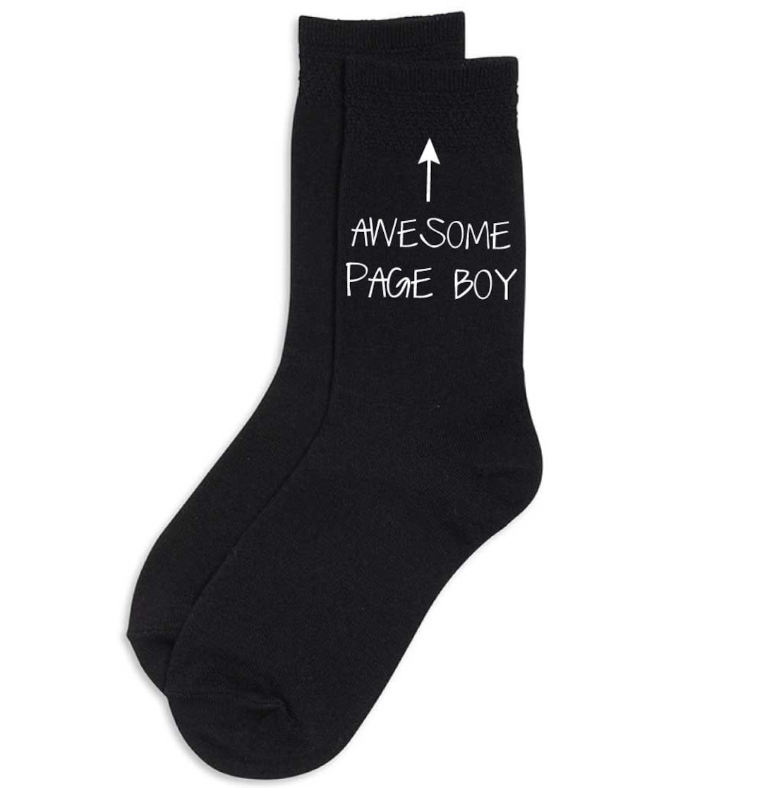 Page Boy Socks Awesome Page Boy Boys Black Socks Wedding Socks Etsy