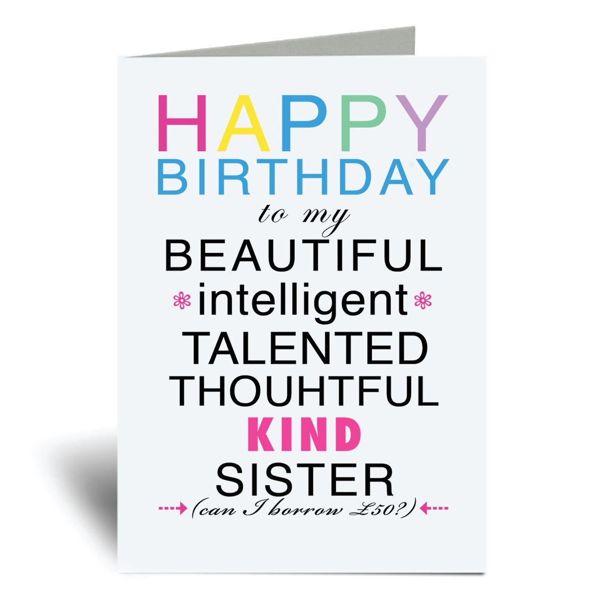 Buy Sister Birthday Card Happy Birthday Sister Funny Greeting ...