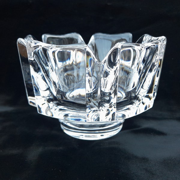 Mid Century Swedish Orrefors "Corona" Crystal Glass Bowl, 11cm Diameter