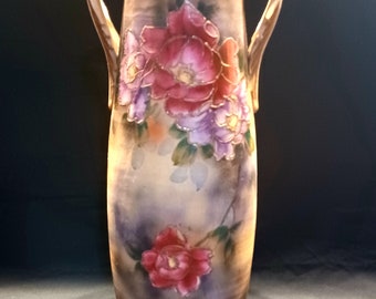 MADE IN JAPAN Vase - Large 12 1/2&quot; - Antique Hand Painted!