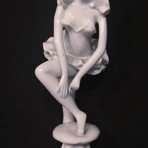Vintage Alka Kunst Bavaria Ballerina Figurine | Ballerina Figurine | Alka Kunst Ballerina 1955 - 1960 | Alka Kunst Ballerina On Stool #313
