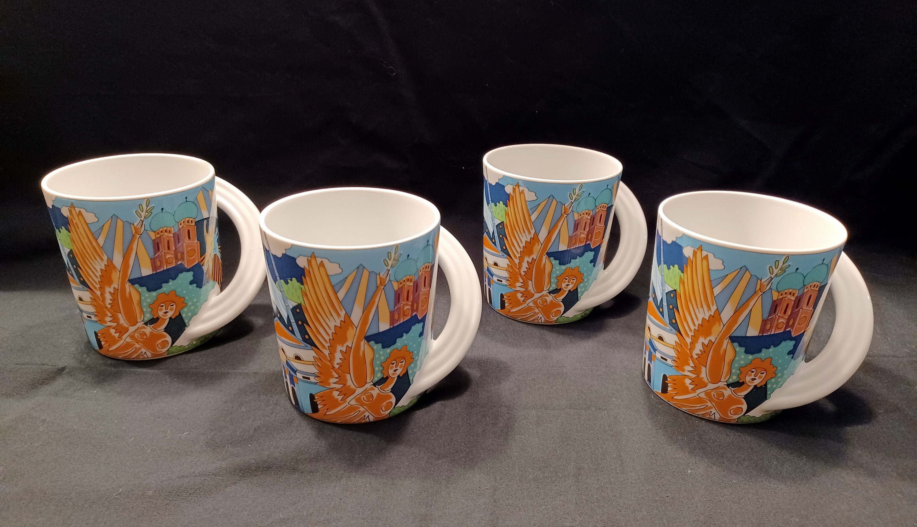 食器 ***Rosenthal studio-line** Set of 4 Vintage Rosenthal Studio Line City Cup Nr 5 Munchen