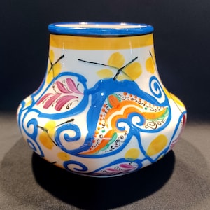 CZECHOSLOVAKIA DITMAR URBACH Co. Signed Art Deco Vase # 10215 - Hand Painted Circa 1930&#39;s
