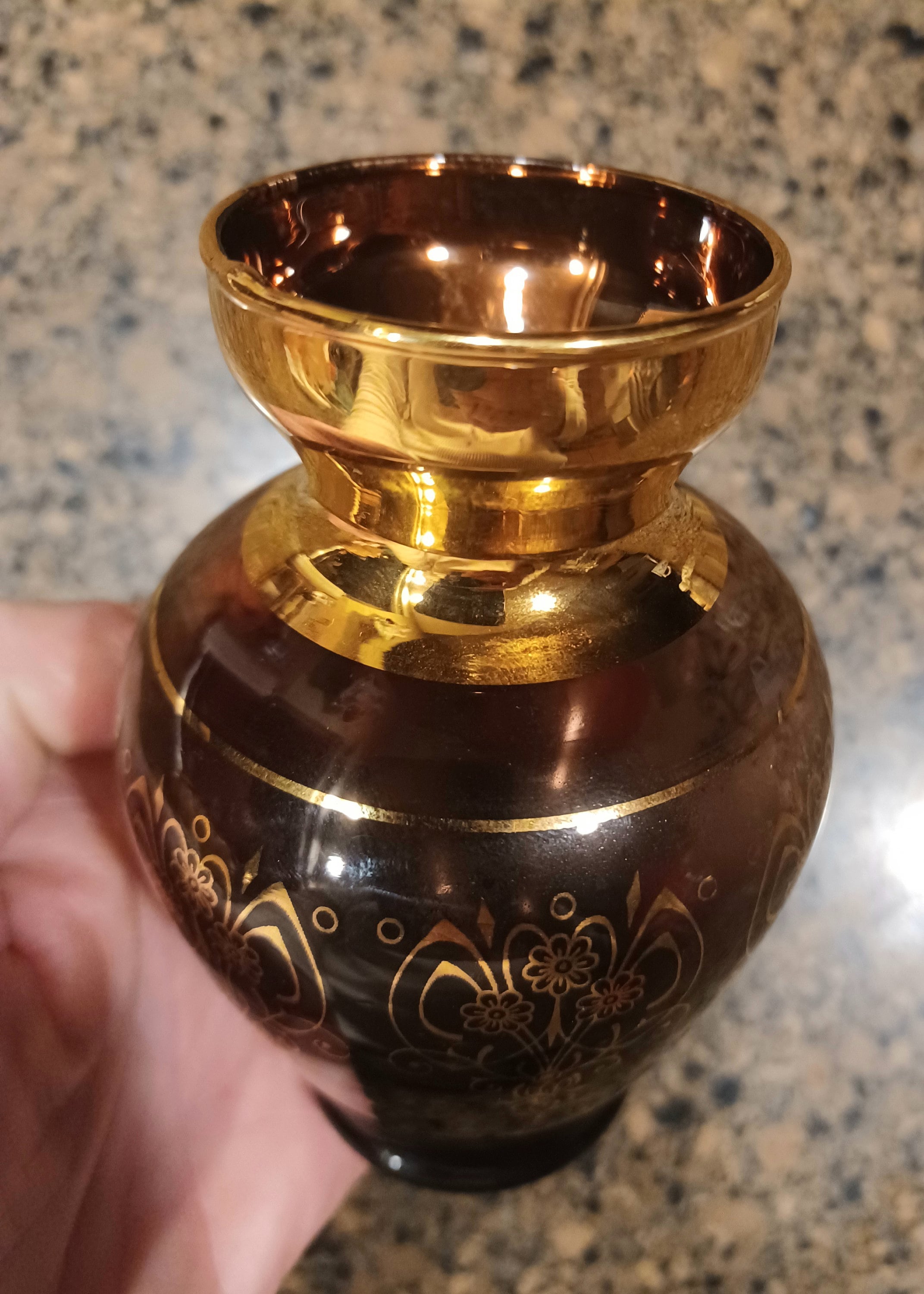 MURANO GOLD 24K HAND DECORATED ムラノ 灰皿 MURANO GOLD 24K HAND