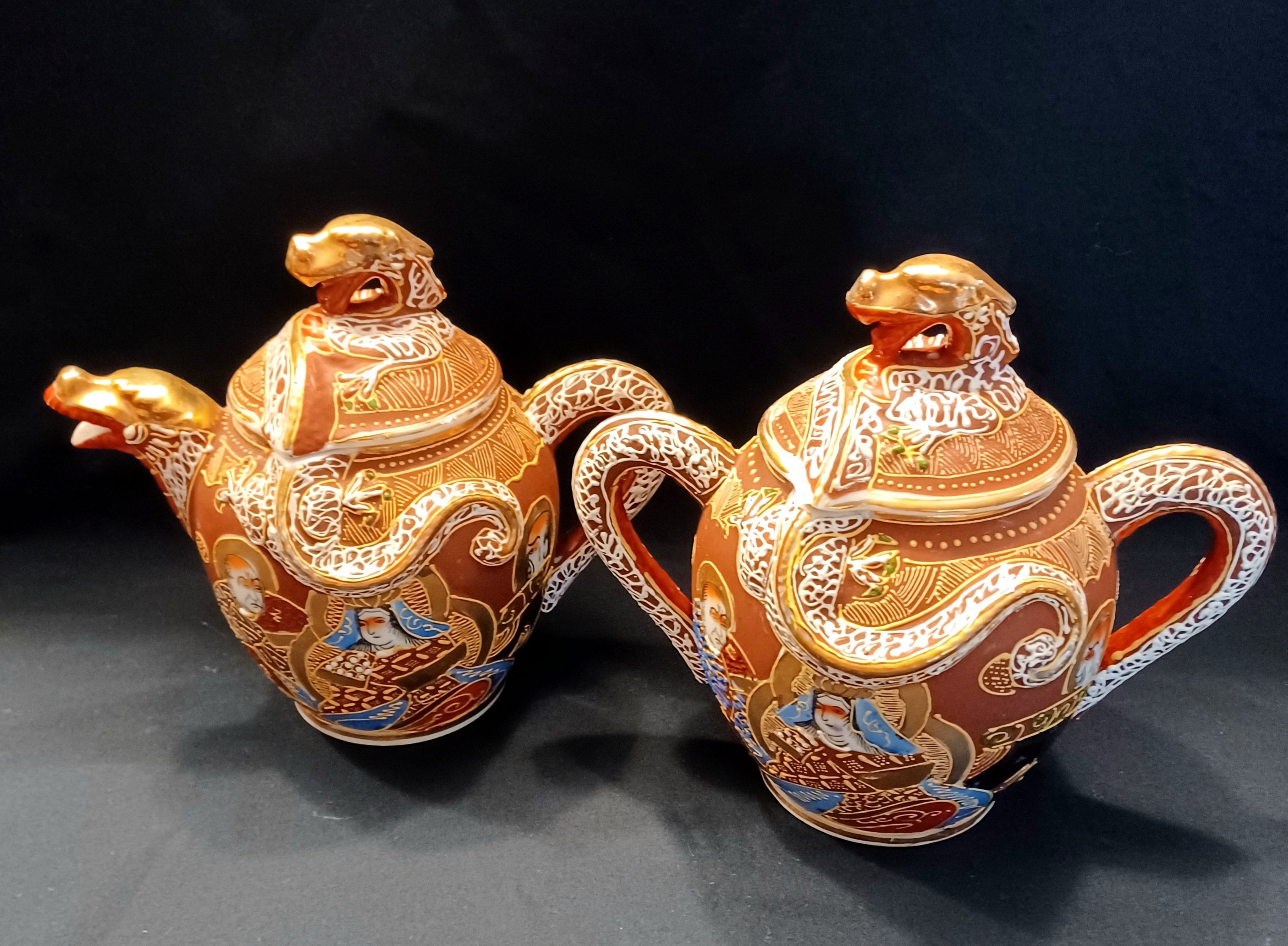 Vintage Dragonware Tea Set – Moriage Hand-painted Wales China