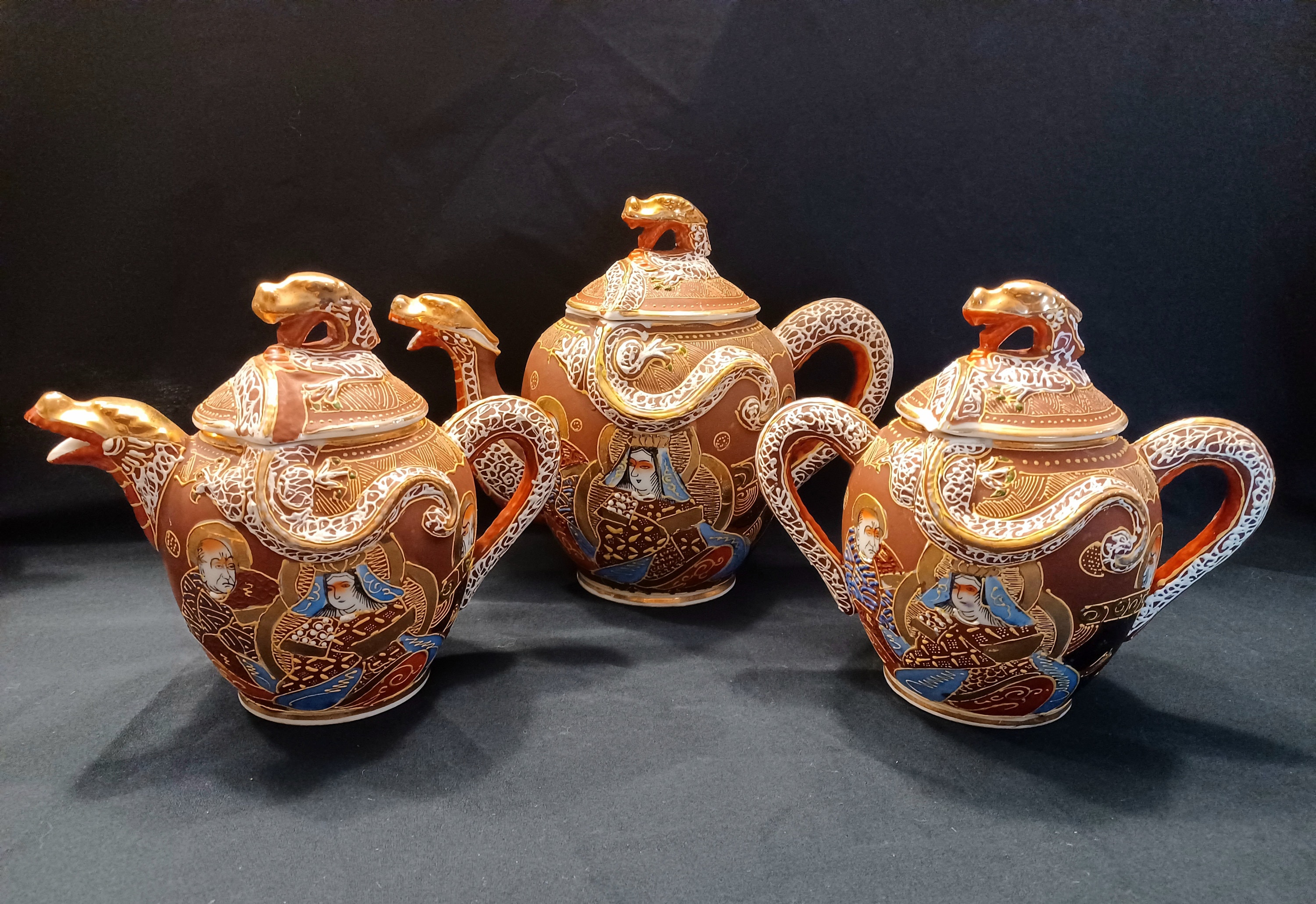 Vintage Dragonware Tea Set – Moriage Hand-painted Wales China