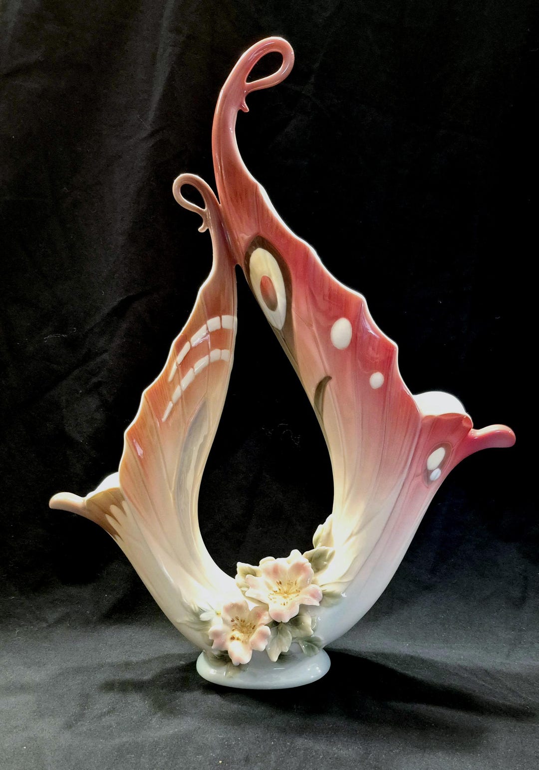 フランツ Butterfly 花瓶 Franz Papillon Butterfly Double Vase FZ00579 - 14 1/2