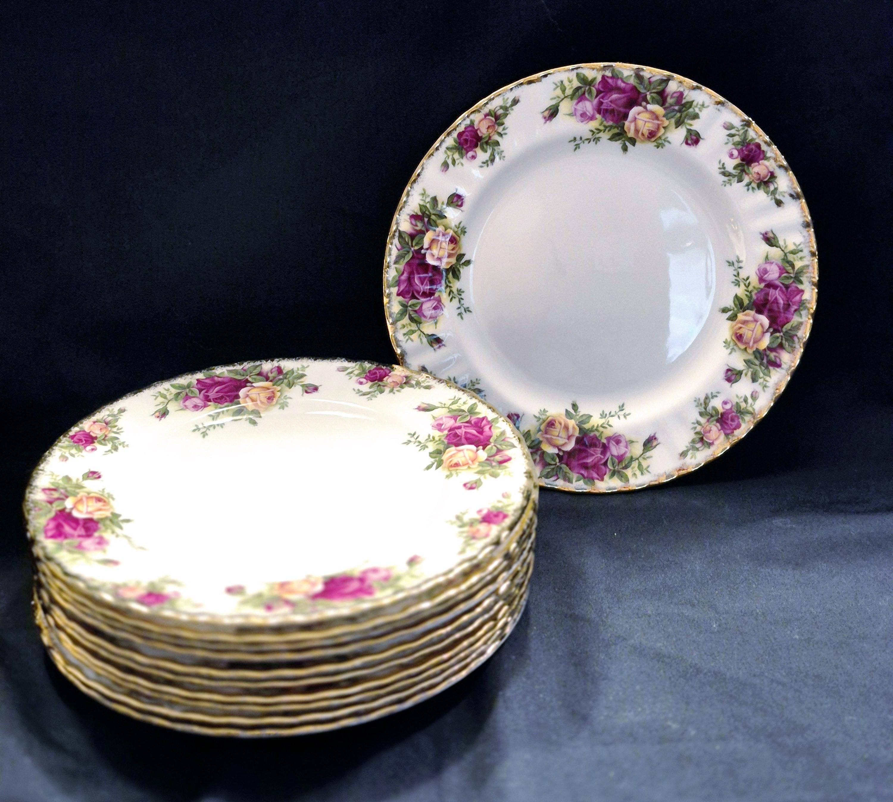 Set of 8 Old Country Rose Serving China - Etsy