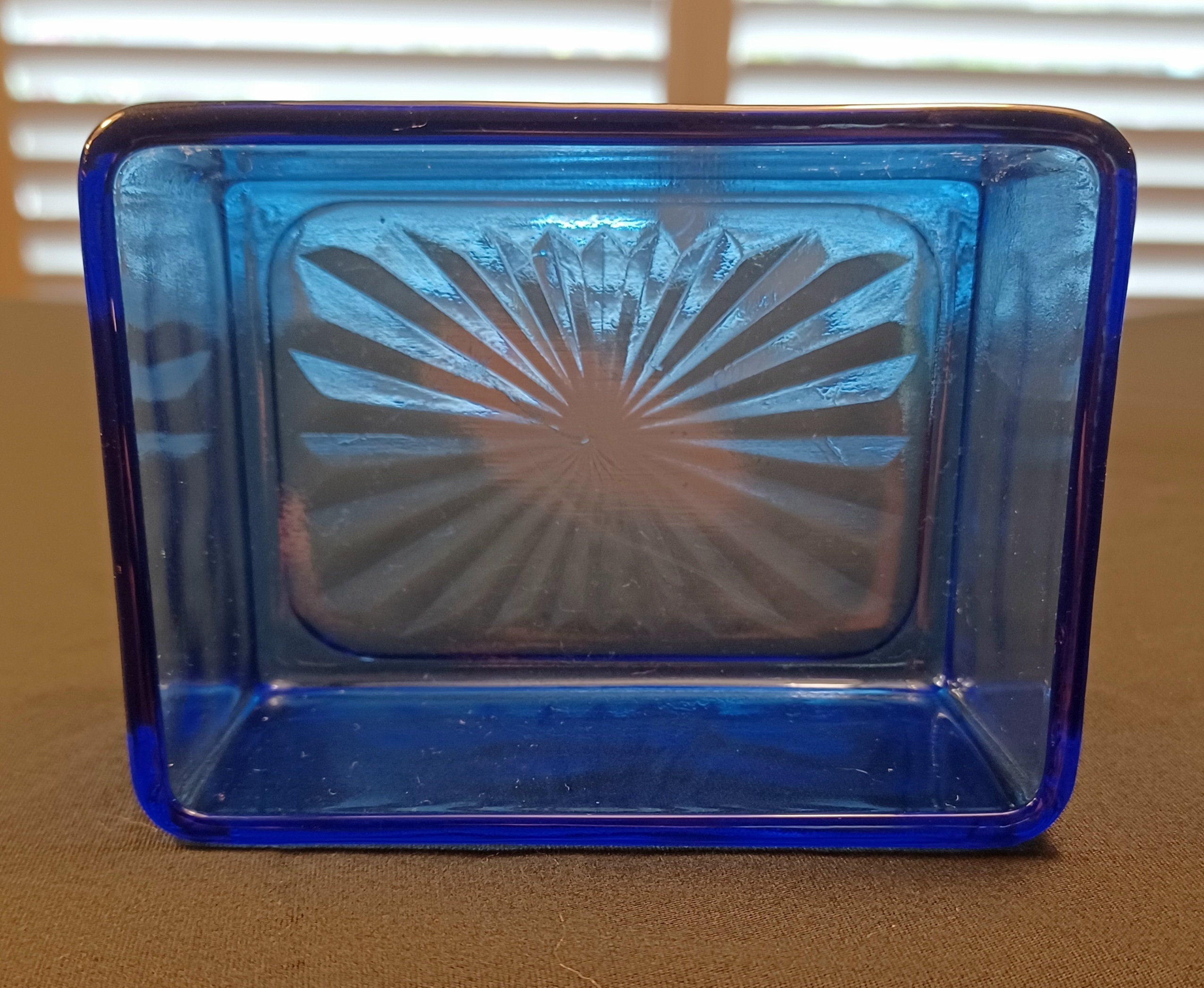 お歳暮・冬ギフト特集2024 Deco Art Cobalt Lid Chrome W/ Box Cigarette Glass Blue 工芸品