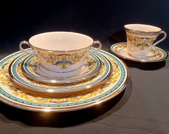 Lenox - Fair Lady - Lenox Fair Lady China - Lenox Fair Lady 6 Pc. Place Setting - Holiday China - Wedding / Bridal Gift - Disc. Lenox