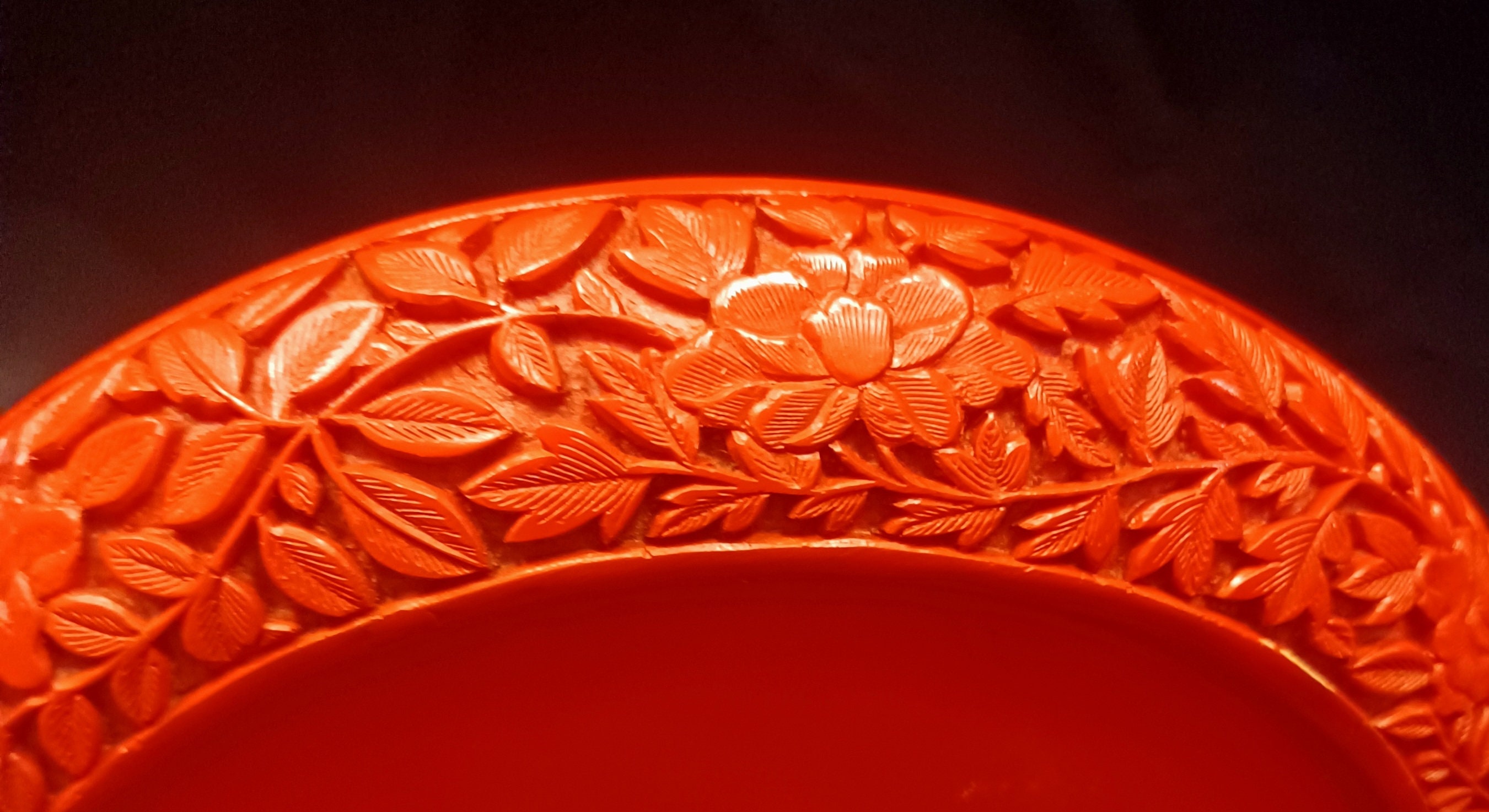 Vintage Japanese High Class Laquer Ware wooden plate 5 Set