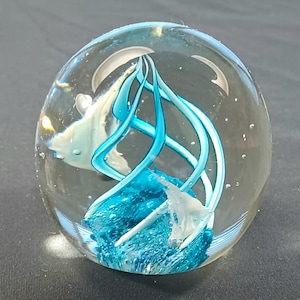 Paperweight - Fish Bowl Art Glass Paperweight - Angel Fish Glass Paperweight - Art Glass Paperweight - Angel Fish - Angel Fish Paperweight