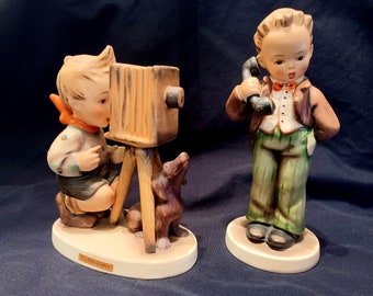 1950 HUMMEL Figurines &quot;The Photographer&quot;  #178 TMK 2 Mark & &quot;Hello&quot;  #124/0 TMK 2
