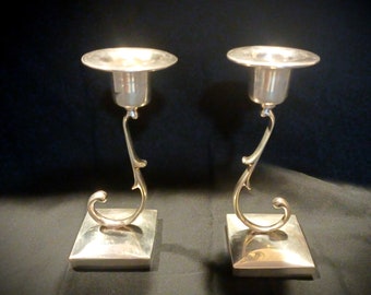 Sterling Candlesticks - Sterling Candle Holders - Plata M.A.P. 925 Hecho En Mexico Candlesticks - Vintage MCM Sterling Candlesticks