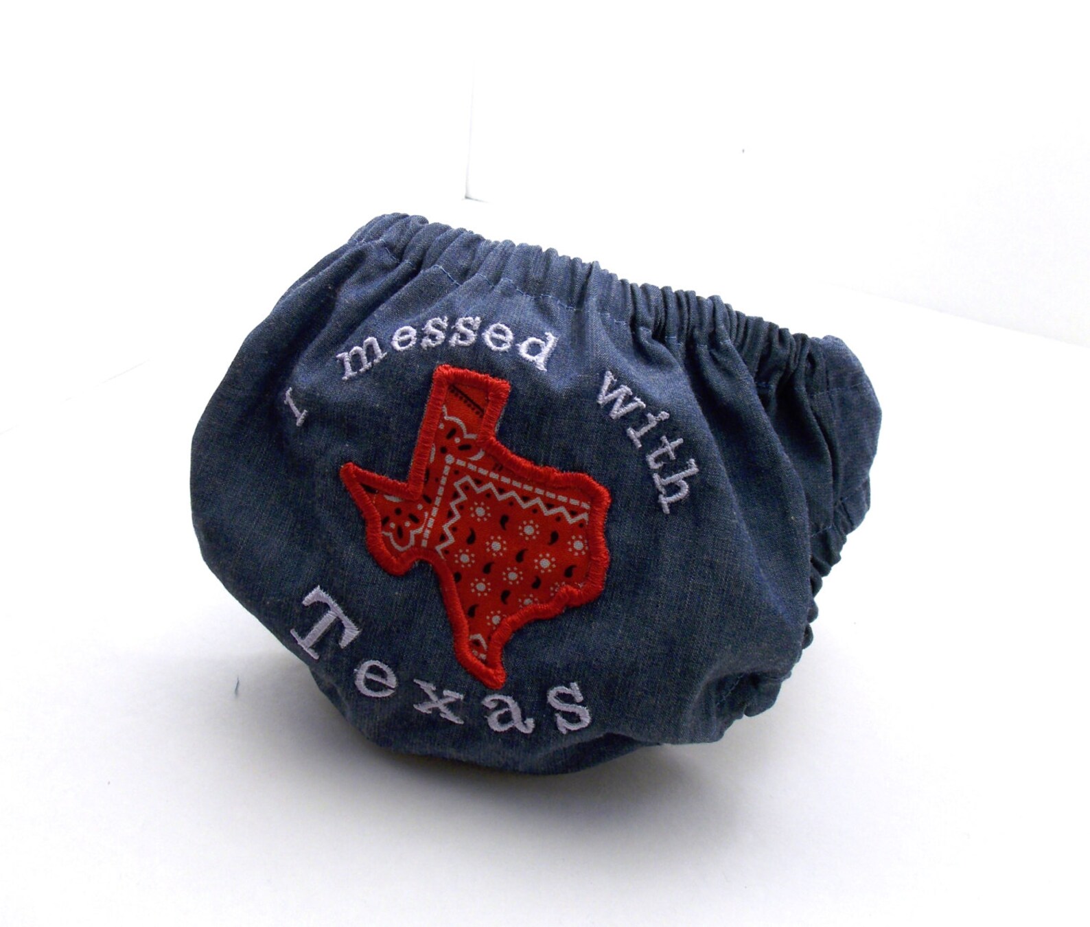 I Messed With Texas Diaper baby blue jean diaper cover. Funny Etsy