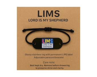 LIMS™ “Lord Is My Shepherd” Adjustable Tag Bracelet – Faith & Encouragement Gift