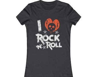 I Heart Rock N Roll Women's Comfortable T-Shirt