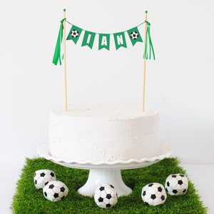 Soccer Cake Topper - Soccer Theme Party Cake - Soccer Birthday Cake Topper - Soccer Party Decorations