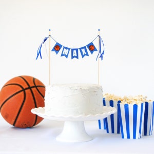 Basketball Party Cake Topper - Basketball Birthday Party Decor -  Kids Sports Party Cake Decoration