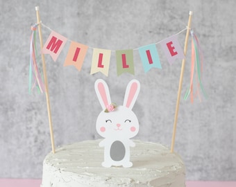 Personalized Bunny Cake Topper: Somebunny is One Party Decor