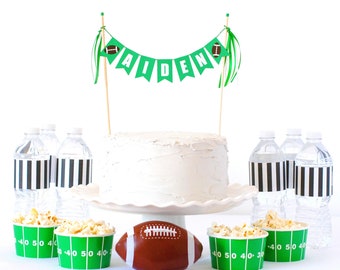 Football Party Cake Topper - Football Birthday Party Decor - Football Cake Topper - Kids Sports Party Decoration -  Football Theme