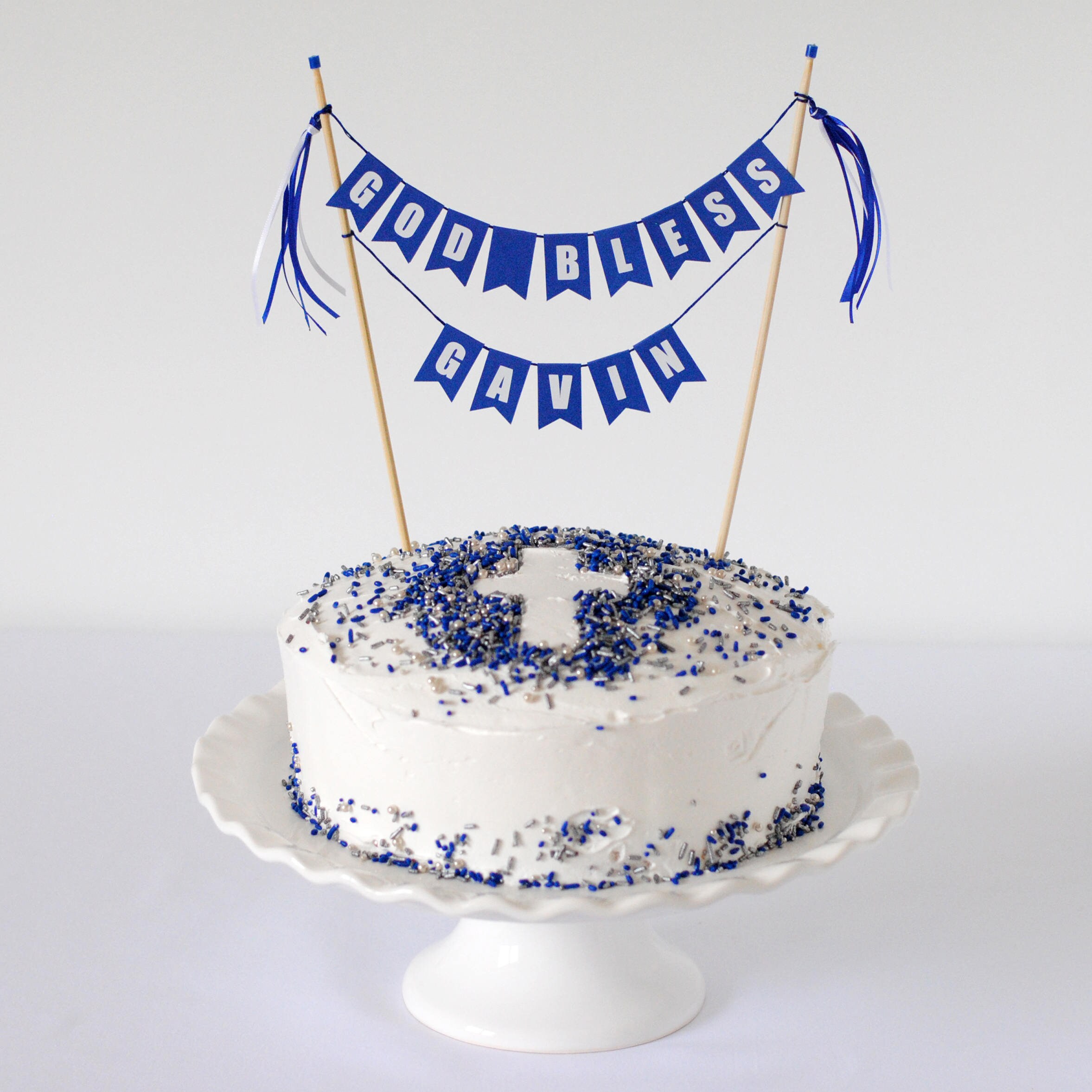 Baptism Cake Topper for Boy 1st Communion Cake Topper Etsy