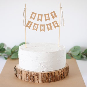 Adorno personalizado para pastel con el nombre del bebé: Decoración para baby shower