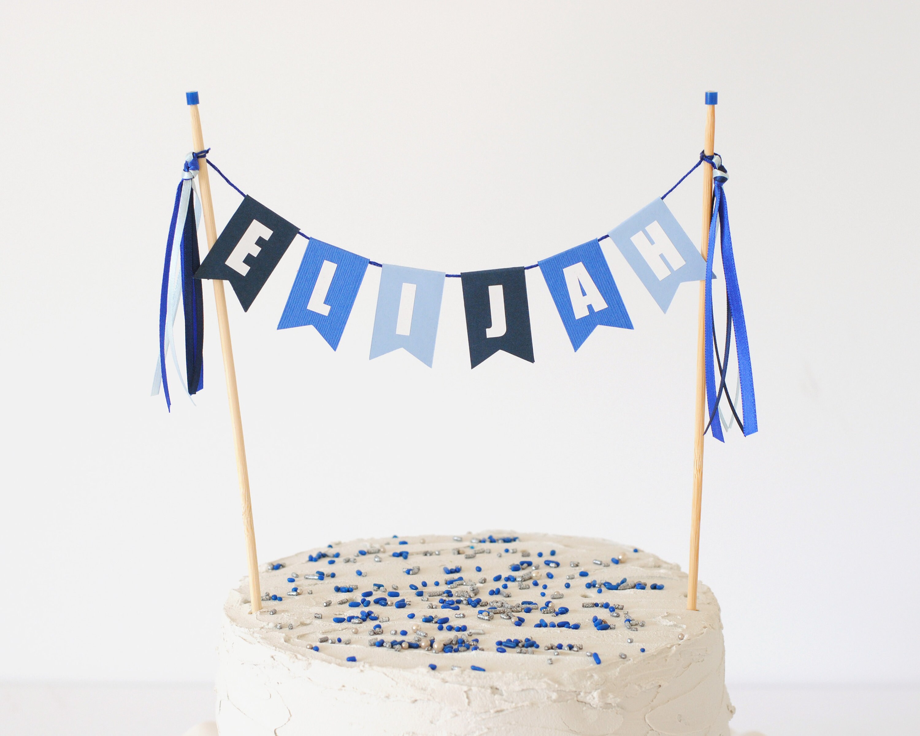 Blue Name Cake Topper Boys Birthday Cake Topper Custom Etsy Blue Name Cake Topper Boys Birthday Cake Topper Custom Etsy