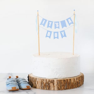 IT&#39;S A BOY Cake Topper: Baby Shower Cake Banner