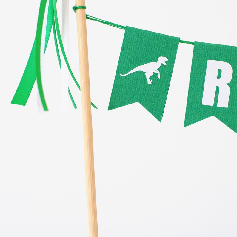 Three Rex Cake Topper | Dinosaur 3rd Birthday Cake Topper | Dino Party Decor For Kids bild 3