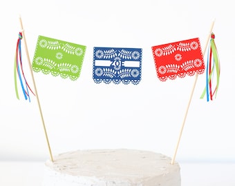 Mexican Fiesta Birthday Party - Taco Party Decorations - Fiesta Banner - Mexican Cake Topper - Fiesta Decorations - Mexican Birthday Banner