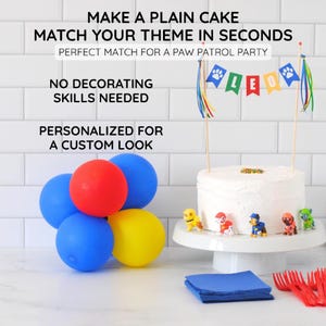 Personalized Paw Print Cake Topper: Puppy Party Decor afbeelding 6