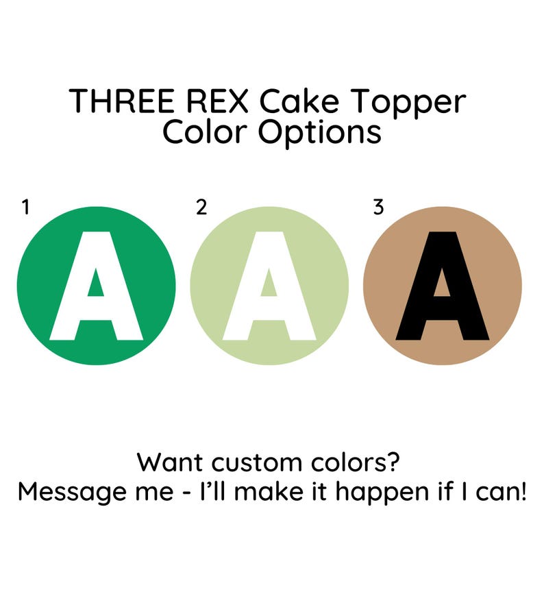 Three Rex Cake Topper | Dinosaur 3rd Birthday Cake Topper | Dino Party Decor For Kids bild 4