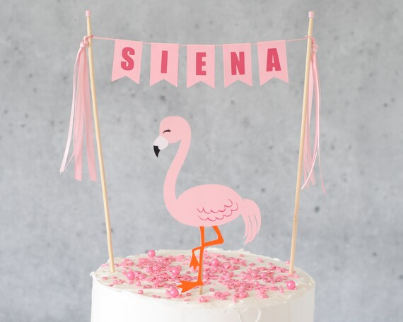 Flamingo Birthday Cake Topper Personalized Flamingo Cake Topper Flamingo Cake Topper With Name Banner Flamingo Party Cake Topper Etsy Canada