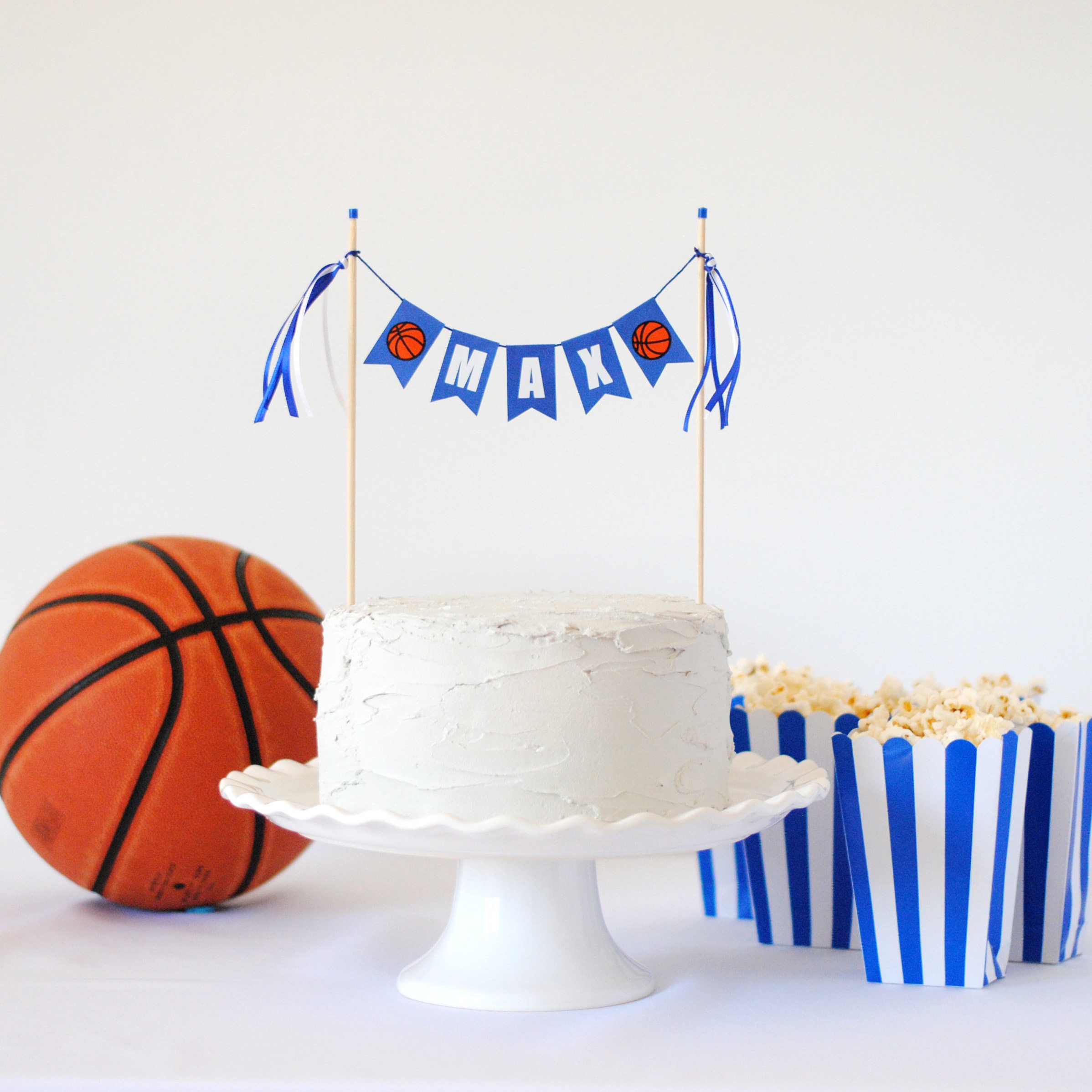 Basketball Party Cake Topper Basketball Birthday Party Decor Etsy