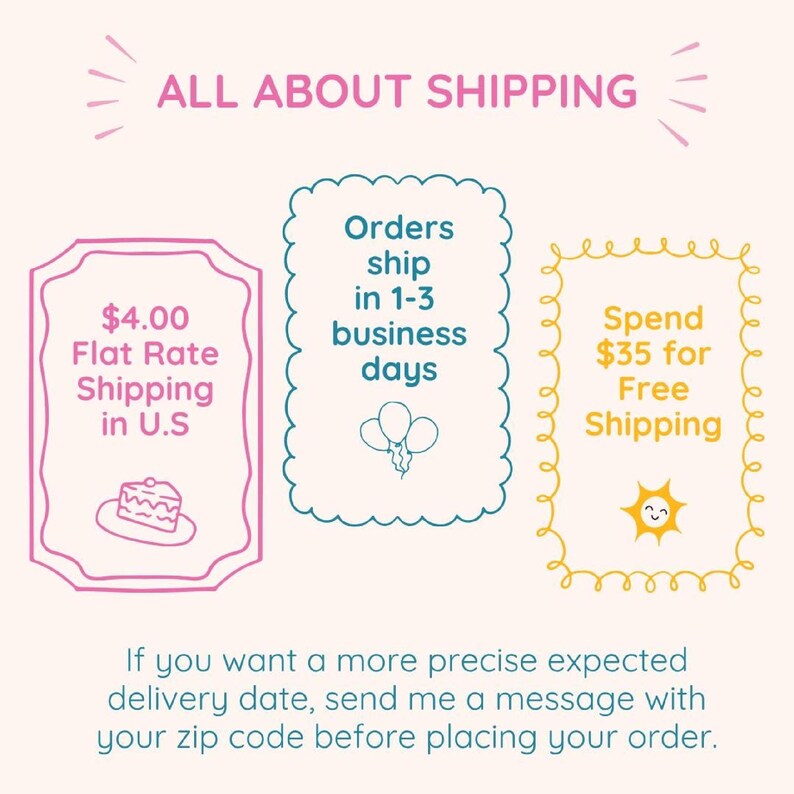 All About Shipping: $4 Flat Rate Shipping, Orders ship in 1-3 business days, Spend $35 for free shipping