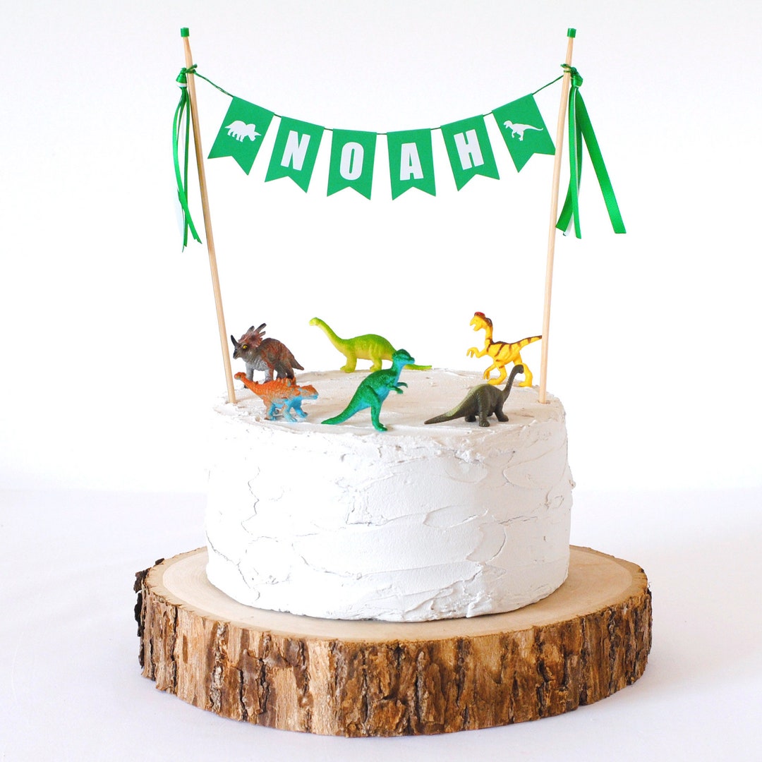 Topper de pastel de dinosaurio personalizado Fiesta de - Etsy México Topper de pastel de dinosaurio personalizado Fiesta de - Etsy México