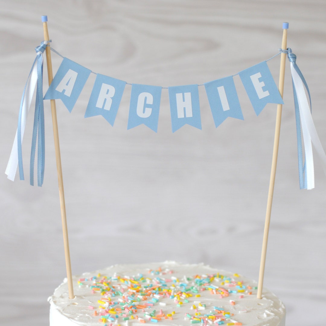 Diamond Cake Topper Light Blue Its A Boy